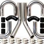 Turbo Intercooler Pipe MOOSUN Polished Aluminum-0