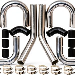 Turbo Intercooler Pipe MOOSUN Polished Aluminum-0
