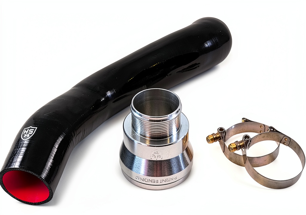 HSM silicone intercooler pipe installed on a turbocharged engine