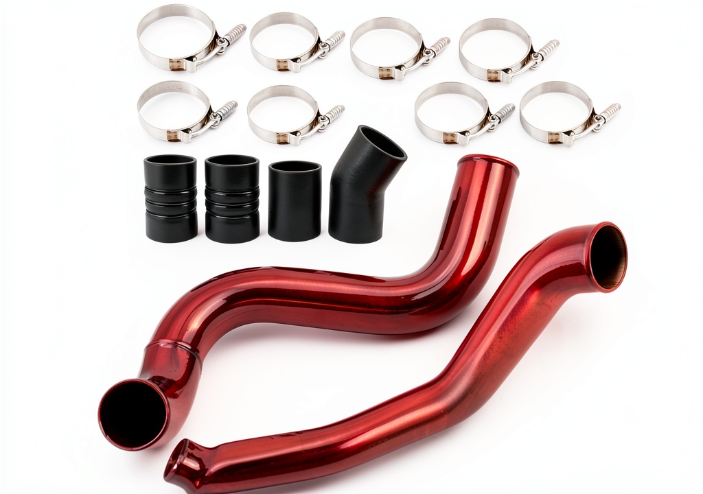Autoptzxd Turbo Intercooler Kit installed on a Ford F‑250 diesel truck