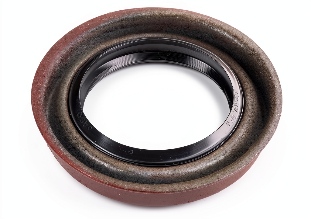 Manual transmission output shaft seal installed in a vehicle transmission