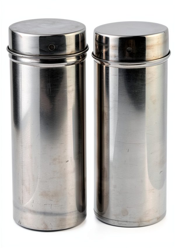 Gazechimp Stainless Steel Stackable Storage Bin Silver 9.6x4.1x4.1in-3