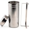 Gazechimp Stainless Steel Stackable Storage Bin Silver 9.6x4.1x4.1in-4