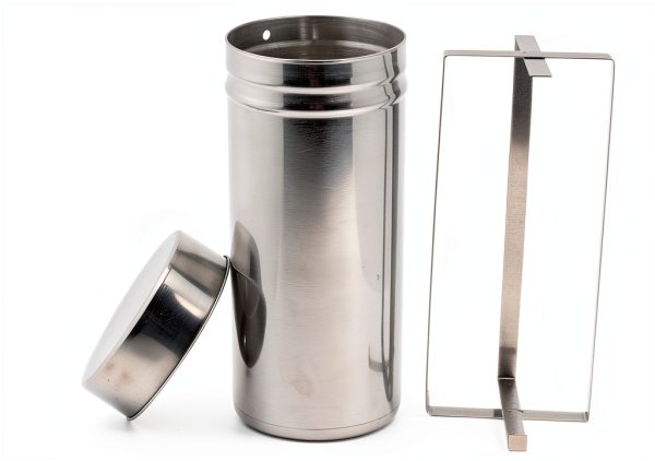 Gazechimp Stainless Steel Stackable Storage Bin Silver 9.6x4.1x4.1in-4