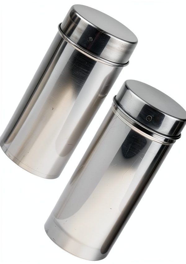 Gazechimp Stainless Steel Stackable Storage Bin Silver 9.6x4.1x4.1in-6
