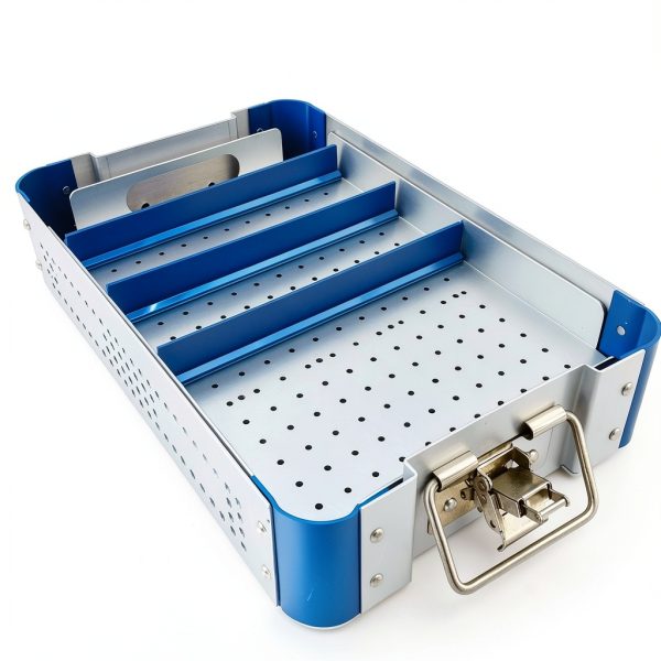 Aluminum Sterilization Basket Chaoyue Classic Blue 13.78x8.66in-4