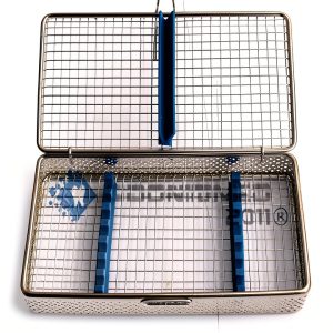 OdontoMed2011 Sterilization Cassette 7‑Piece Mesh Tray – Stainless-0