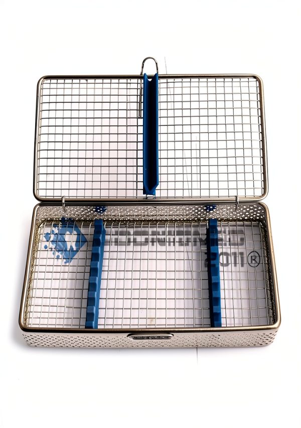 OdontoMed2011 Sterilization Cassette 7‑Piece Mesh Tray – Stainless-0
