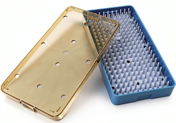 Plastic Autoclavable Instruments Storage Box Size for Instruments Sterilization Tray Case with Silicone Mat L/M/S-7