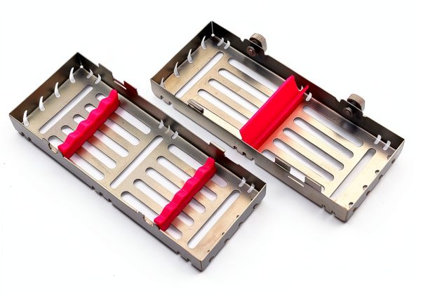 German Sterilization Cassette Tray Rack Box with Double Button Detachable 5 Slot CYNAMED-5