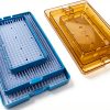 Plastic Autoclavable Instruments Storage Box Size for Instruments Sterilization Tray Case with Silicone Mat L/M/S-1