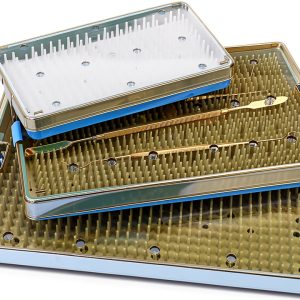 Plastic Autoclavable Instruments Storage Box Size for Instruments Sterilization Tray Case with Silicone Mat L/M/S-0