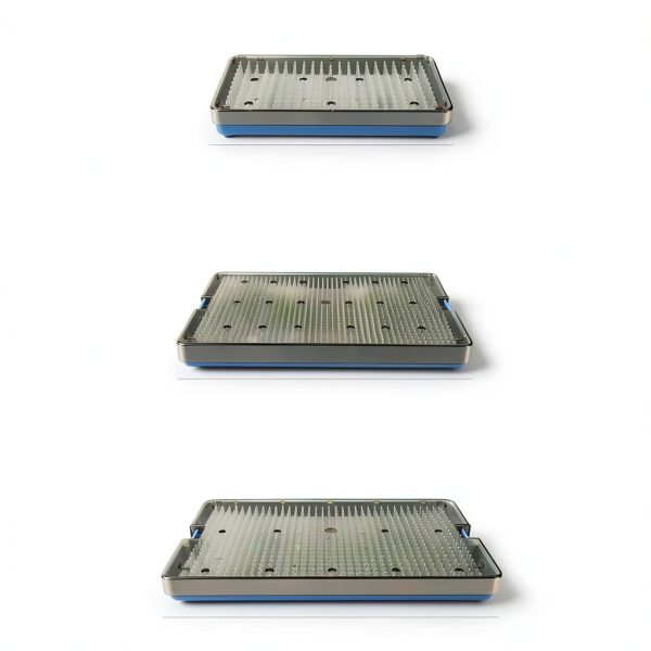 Plastic Autoclavable Instruments Storage Box Size for Instruments Sterilization Tray Case with Silicone Mat L/M/S-6