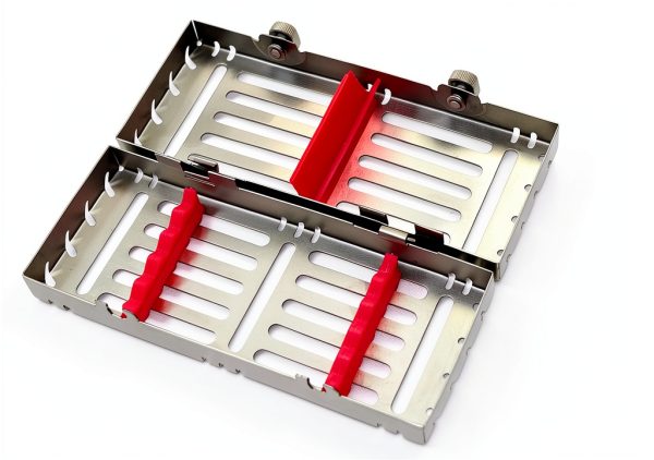 German Sterilization Cassette Tray Rack Box with Double Button Detachable 5 Slot CYNAMED-1